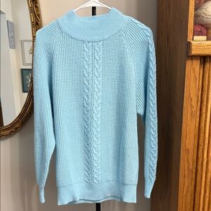 Light Blue Cable Knit Sweater